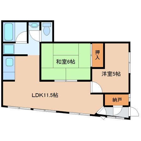 京終駅 徒歩8分 1階の物件間取画像